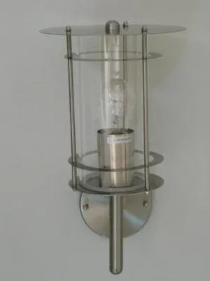 Produktbild von Edelstahl Glas Wand-Außen-Leuchte Boston Fassung E27 Wand-Haus-Beleuchtung-Lampe 1 Wahl