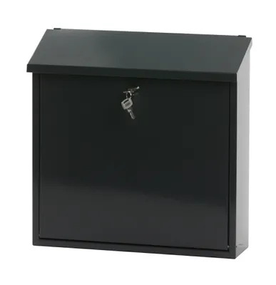 Produktbild von Wandbriefkasten Malagan mit Zylinderschloss | HxBxT 37x37x11,5cm | Einwurföffnung 35,8 x 4cm | Anthrazit