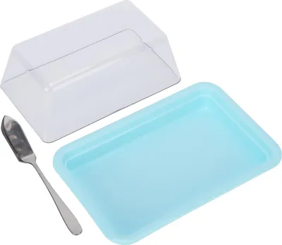 Image de Boîte à beurre rectangulaire avec couvercle Boîte de conservation du beurre pour la maison et la cuisineBleu