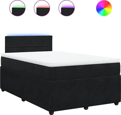 Productafbeelding van vidaXL Boxspringbed met matras, zwart, 120x190 cm, fluweel