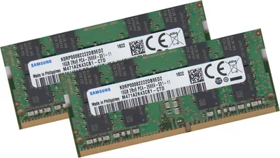 Obrázok produktu pre Samsung 32Gb 2x 16Gb 2666MHz Ram Memory 260Pin M471A2K43CB1-CTD Notebook