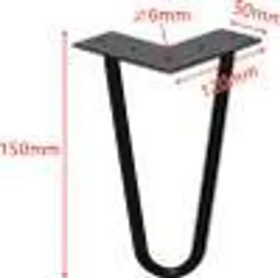 Produktbild von 4x 15cm Hairpin Legs Hairpins Tischkufen Haarnadelbeine DIY Tischbeine Austauschbare