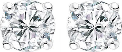 Produktbild von New Bling 9NB-1324 Zilveren Oorbellen met Zirkonia - Oorknopjes - Zirkonia - 8mm - Rhodium - Zilver