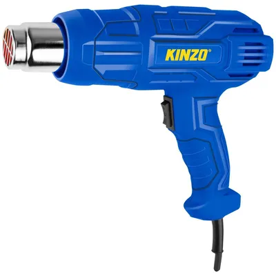 Produktbild von Kinzo Heißluftfön 230V - Blau - 350 bis 600 Grad - 2 Heizstufen - Farbbrenner