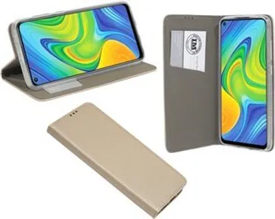 Immagine prodotto di Custodia a libro "Smart" compatibile con XIAOMI REDMI NOTE 9 Custodia per cellulare Custodia a portafoglio Cover protettiva con funzione di supporto, slot per schede Oro