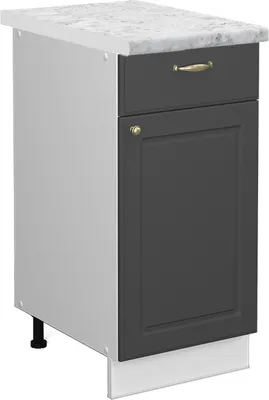 Produktbild von Küchenunterschrank Vicco Fame-Line Anthrazit-Gold 40 cm , AP Marmor, Model 46746