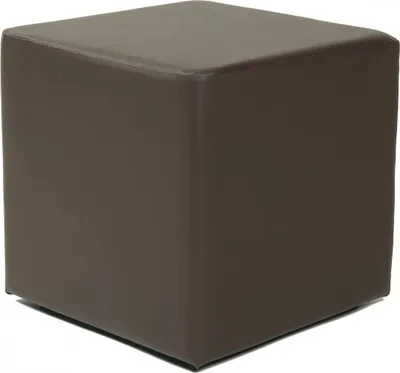 Produktbild von Design Sitzwürfel Kubus I Kunstleder Hocker 45x45x45 cm modern in braun