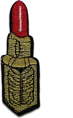 Produktbild von Lippenstift - Aufnäher, Bügelbild, Aufbügler, Applikationen, Patches, Flicken, Zum Aufbügeln, Größe: 7,8 x 2,2 cm