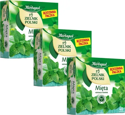 Produktbild von Herbapol Pfefferminztee 120 Teebeutel - Minze Kräutertee - 100% Pfefferminze Tee