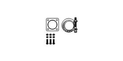 Produktbild von HJS Montagesatz Katalysator 82 22 4829 passend für PEUGEOT 807 MPV