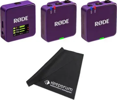Produktbild von Rode Mikrofon-Funksystem Wireless GO Gen 3 Lila mit Tuch