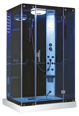 Zdjęcie produktu dla Prysznic wielofunkcyjny Kabina prysznicowa Prysznic wellness Kabina prysznicowa z masażem 142x90 cm