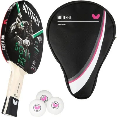 Produktbild von Butterfly 1x Timo Boll SG11 Tischtennisschläger + Tischtennishülle Drive Case + 3x 40+ 3*** Tischtennisbälle