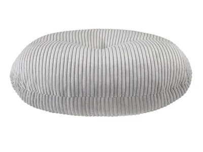 Immagine prodotto di Cuscino da terra rotondo in velluto a coste | grigio | Ø 105 cm | altezza: 25 cm | XDREAM | pouf | cuscino da seduta | cuscino da yoga