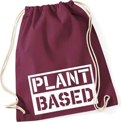 Produktbild von Huuraa Turnbeutel Plant Based Modern 12 Liter Burgundy Baumwolle Rucksack Geschenkidee