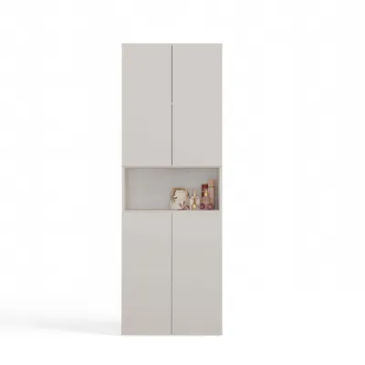 Immagine prodotto di Mobile bagno 60 cm con cesto portabiancheria e ripiano ATSO 6 - cashmere