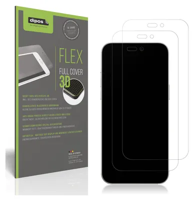 Produktbild von 2x Full Cover Schutzfolie matt für Apple iPhone 16 Panzerfolie Anti-Shock