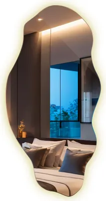 Produktbild von Wand-Dekorationsspiegel mit Premium LED-Beleuchtung für Badezimmer und Make-up 50x100 cm