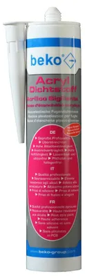 Produktbild von beko Acryl Dichtstoff, plastoelastische Fugendichtmasse, weiß, 310 ml