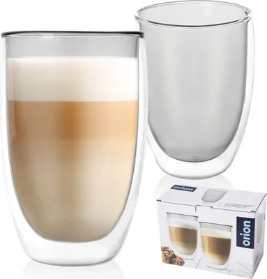Obrázek produktu pro Orion termo sklenice dvoustěnné sklenice na kávu termo sklenice dvoustěnná DOUBLE 460 ml 2 ks.