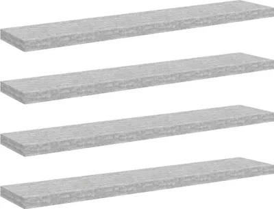 Immagine prodotto di vidaXL Mensole sospese 4 pz. Grigio cemento 120x23,5x3,8 cm MDF