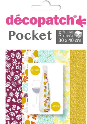 Produktbild von Décopatch DP017O, Kunstpapier, 5 Blätter