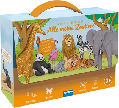 Produktbild von Kreativset Mein bunter Koffer Zootiere
