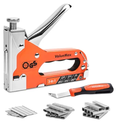 Productafbeelding van 3 in 1 Handtacker Set met 3000 nietjes en instelbare schietkracht