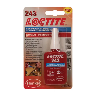 Produktbild von Loctite 243 Borgmittel Medium Blau 24ml