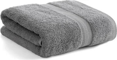 Image de Serviette Eurofirany 70x140 cm Coton Serviette de bain Gris