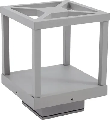 Produktbild von Lucande LED-Sockelleuchte Lealan, grau, Metall, 23 cm, IP54