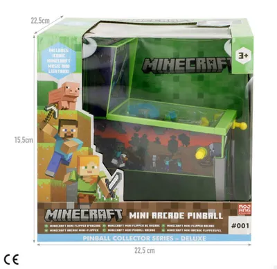 Zdjęcie produktu dla Minecraft – Mini Arcade Pinball, retro gra planszowa zręcznościowa