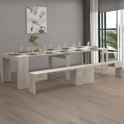 Produktbild von Dmora Bank Ubertino 290x25x45h cm Grau Traglast 400 kg