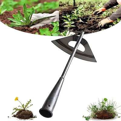Productafbeelding van Tuinshovels – Wortelsteker van roestvrij staal – 16 x 30 cm - Wortelpade – Tuingereedschap voor het verwijderen van plantenwortels – geschikt voor groentebedden en de tuin