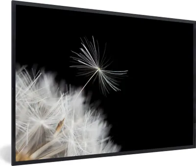 Produktbild von MuchoWow® Gerahmtes Poster Blume - Löwenzahn - Pflanze 90x60 cm - Poster mit Schwarzem Bilderrahmen Wandposter Rahmen Foto Bilder - Fotorahmen - Foto-Plakat