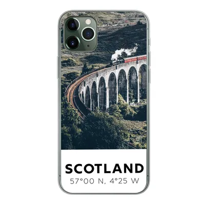 Produktbild von MuchoWow® Handyhülle Schutzhülle Hülle für iPhone 11 Pro Max Schottland - Zug - Sommer - Eisenbahn Silikon Softcase Handy Hülle - Schutz
