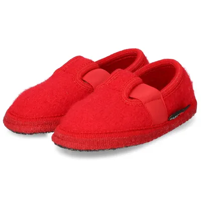 Zdjęcie produktu dla Haflinger buty dziecięce kapcie wełna Joschi 621002, rozmiar:32 EU, kolor:Czerwony