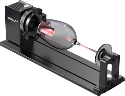 Produktbild von Creality Rotary Kit Pro 3-v-1 čeľusťový otočný valec, 360° otočný gravírovací nástavec, použitie na valcové predmety, vínny pohár, pohár, krúžkovú guľu, kompatibilný s modelmi gravírovacích strojov Creality/ XTOOL/ORTUR/Sculpfun/ Genmitsu/ LONGER/ ATOMSTACK/ Twotrees/ ATEZR na gravírovanie