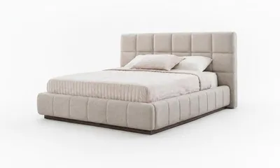 Immagine prodotto di Modernes Polsterbett Beige Doppelbett Schlafzimmer Design Kopfteil