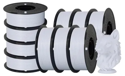 Obrázok produktu pre filament pre 3D tlačiarne, materiál PETG, priemer 1,75 mm, 10 kg biely