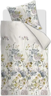 Produktbild von Beddinghouse Baumwoll- Bettwäsche-Garnitur Hortensia Farbe Pastell Größe 155x220+80x80