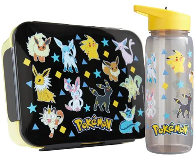 Pokémon Lunchset, 2-teilig, schwarz/gelb, 1,75 l, Kunststoff