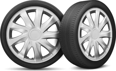 Produktbild von Auto Radkappen Radzierblenden 4er Set passend für alle Stahlfelgen - einstellbarer Sicherungsring - 14 Zoll - Silber