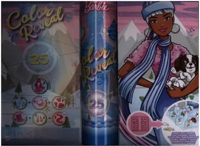 Produktbild von Barbie Color Reveal Adventskalender mit 25 Überraschungen, inkl 1 Puppe und 1 Tier