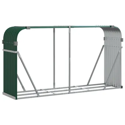 Produktbild von vidaXL Kaminholzunterstand Grün 180x45x100 cm Verzinkter Stahl