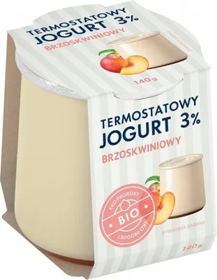 Produktbild von THERMOSTATIERTER PFIRSICHJOGURT 3 %  140 g - YÖMLEKO