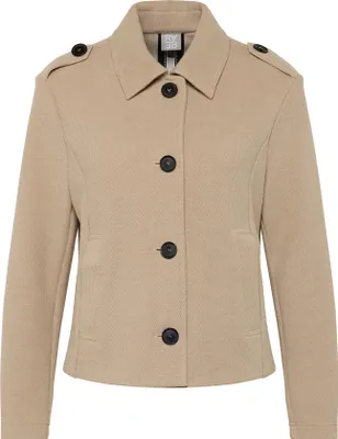 Produktbild von Rabe Damen Jacke aus strukturiertem Jersey mit Reverskragen, Beige, Größe 46