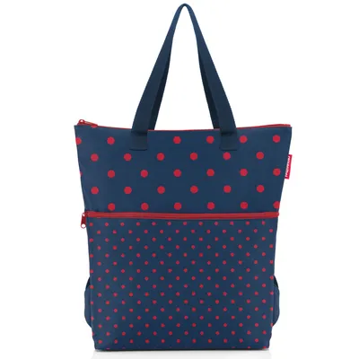 Produktbild von reisenthel cooler-backpack, Thermo Tragetasche, Thermotasche, Kühltasche, Isolierter Rucksack, Polyestergewebe, Mixed Dots Red, 18 L, LJ3075