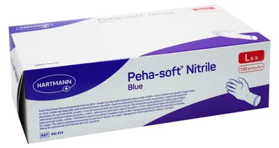 Image de HARTMANN 9420140 HARTMANN unisex Einmalhandschuhe Peha-soft® blau Größe L 150 St.