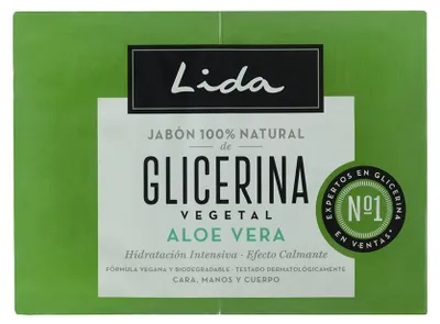 Image de Ensemble de savons à la glycérine naturelle et à l'aloe vera, 2 x 125 g